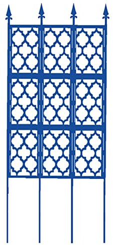 HZSCL Treillis De Jardin Treillis Supports pour Plantes Grimpantes Jardin Treillis Métal Treillis pour Plantes Grimpantes Palissade pour Rosiers Supports pour Lierre (Color : Blue, Size : 85x190cm)