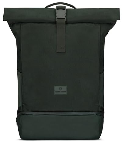Johnny Urban Rucksack Herren & Damen Grün - Allen Large - Rolltop Backpack Groß für Fahrrad, Arbeit, Uni - Laptop Tagesrucksack mit Schuhfach - Wasserabweisend