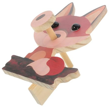 GOOHOCHY Brillenhalter Holz Fuchsform Cartoon Brillenständer Aufbewahrung Schreibtisch Dekoration Praktische Brillenablage