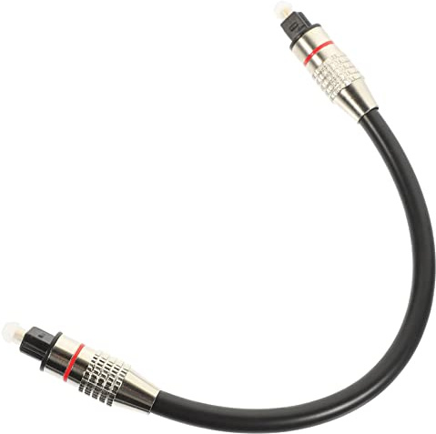 Gadpiparty Cavo Audio Ottico Digitale 0,2 Metri Nero Rivestimento Protettivo in Pvc e Pmmc, Riduce Riflessioni, per Collegamenti Dvd, Amplificatori e Tv
