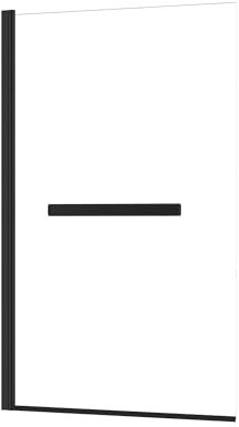 Marwell Parete pieghevole per vasca da bagno Black Touch, 120 x 70 cm, colore oro, per vasca da bagno con vetro di sicurezza monolastra da 4 mm, con portasciugamani, telaio in alluminio di alta