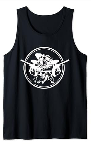 Paintball Paintballmarkierer, Helm, Handschuh, weisses Motiv Tank Top
