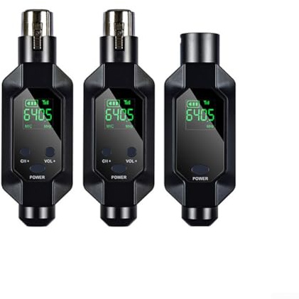 2 micrófonos inalámbricos 4G convertidor XLR transmisor receptor micrófono, para micrófonos dinámicos con múltiples modos de funcionamiento (1 en 2)