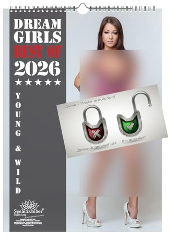 Sexy Girls DIN A3 Kalender Hochformat für 2026 Erotik - Seelenzauber