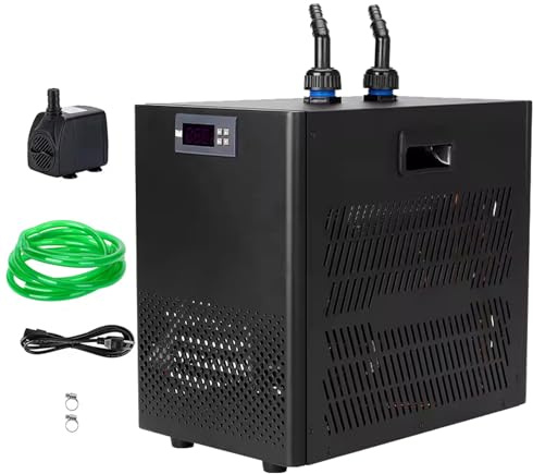 Acuario Enfriador de Agua para hidroponía con compresor de refrigeración, diseño silencioso Especial para Dulce y Salada o hidropónica, 300 l