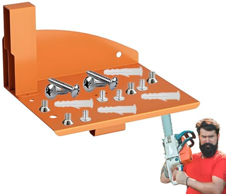 Generico Supporto Per Motosega Per Quad,Gancio Da Parete Per Attrezzi Da Giardino - Organizzazione Garage Per Camion Giardino Officina Tagliaerba Trattore ATV Legna E Rimorchio