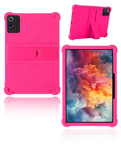 Case for MUISOO KB10L 10 Zoll Android 16 Tablet, yystao Kids Skin-Friendly Soft Silicone Protective Cover compatible with MUISOO Tablet KB10L, Adjustable Stand (Rose)