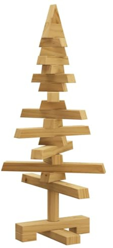 vidaXL Árbol de Navidad de Madera Kotka Madera de Pino Maciza