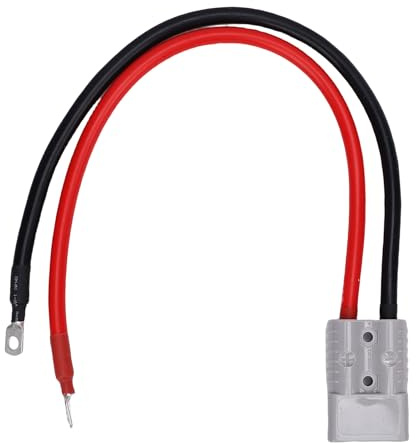 Tnfeeon Câble de Connexion pour Chariot élévateur, Fil en Silicone 175 A 4 AWG avec Connecteur Anderson, Longueur de 25 Pouces, Poids de 17 Oz pour Chariots élévateurs, Camping-Cars,