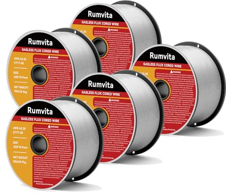 Flux Core Welding Wire .035, E71T-GS -Diameter Flux Core Mig Wire,2-Pound Strong ABS Plastic Spool with Low Splatter Welding Wire(.035'' 5pk)