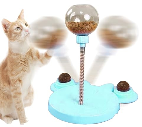 Distributeur de friandises pour Chat | Mangeoire à à Chat Qui fuit, Casse-croûte pour Chaton Mignon – pour poursuivre l'exercice, soulager Le Stress, la Maison, l'extérieur, l'intérieur
