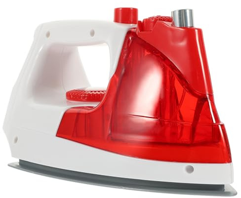 BESPORTBLE di Ferro da Stiro Elettrico Creativo per Bambini, Mini Giocattolo di Simulazione per Giochi di Ruolo da Tavolo - Accessorio per Casa da Gioco per Bambini, Rosso Realistico
