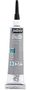 Pebeo Setasilk Silk Painting Water Based Gutta 20-Milliliter Tube, Silver