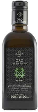 Oro del Desierto Picual Aceite de Oliva Virgen Extra Ecológico - 500 ml