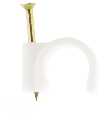 Lot de 100 crochets de fixation Ø12mm - Blanc - Zenitech