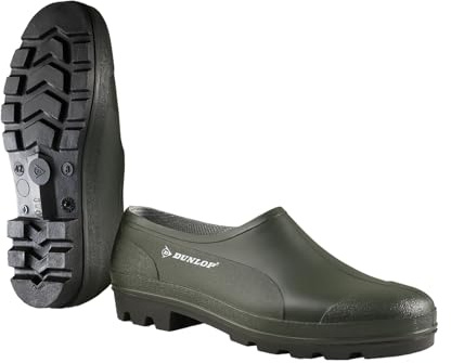 DUNLOP Protective Footwear, B350611, Scarpa In Gomma Bicolore, Verde Scuro, Taglia 38 EU