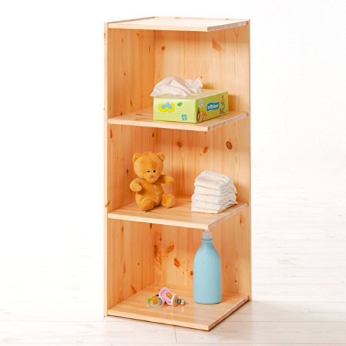 TiCAA Anstellregal für Wickeltisch Adam Moritz Natur