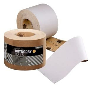 RHYNODRY White Line ROLLEN 115X50M P220 - Verschiedene Körnung - Schleifrollen zum Schleifen von Holz, Metall, Stahl, Edelstahl