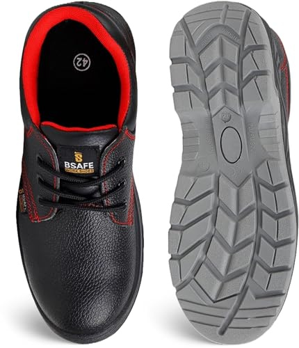 Mazalat Chaussures de sécurité Hommes S1, Chaussures de Travail et de sécurité Legere, Cuir de Veau, Noir, étanche, Antiderapante, Chaussure de securité Homme Embout en Acier, Basket de sécurité