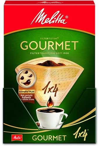 Melitta Filtertüten Gourmet 1x4 naturbraun 8x80St.