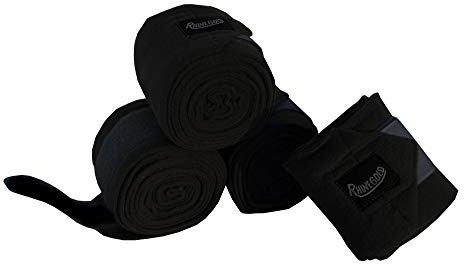 Rhinegold Fleece Stable/Travel Bandages - Black