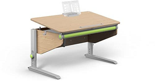 Moll Winner Classic Kinderschreibtisch höhenverstellbar | mitwachsend & ergonomisch mit neigbarer Tischplatte & gerundeten Ecken | Schreibtisch ideal für Schulkinder | Made in Germany
