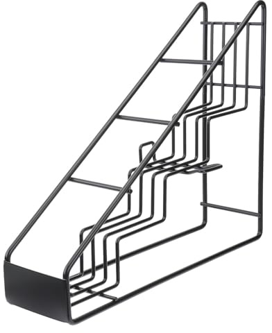 Yardwe Stainless Steel Syrup Storage Rack 16.93X12.60X3.94In Stepped Display Shelf for Kitchen and Cafe Space-Saving Organizer for Syrup Wine and Dressing Bottles