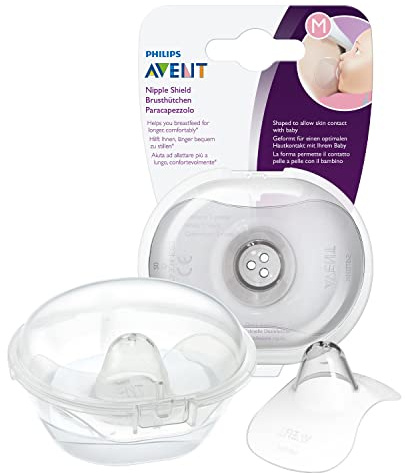Philips Avent Sahneblütenschutz-Form für Kontakt mit der Haut - Schutz gereizter Barthacken - Entwickelt, um die Ansaugung zu erleichtern - Hygienisches Etui - SCF153/03