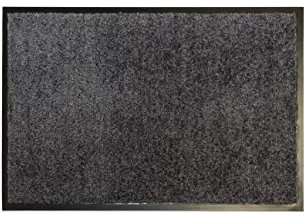 andiamo Fußmatte Waschbar Türmatte Sauberlaufmatte für Innen- und überdachte Außenbereiche mit rutschhemmender Rückseite Fußabtreter 60 x 90 cm grau