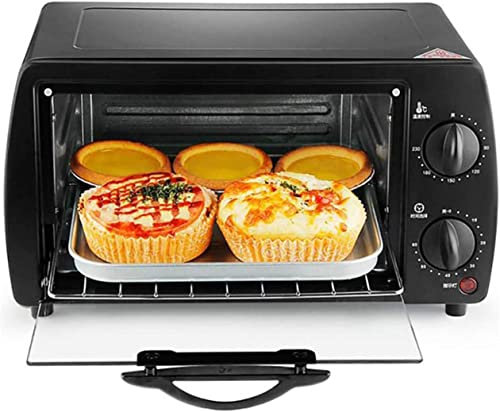 3 in 1 Mini Oven Breakfast Machine Adjustable Temperature Control 60 Minutes Timer Household Full Automatic Includes Bake Pan Broil Rack