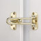 HASWARE Barra oscilante de seguridad para el hogar, aleación dorada, antirrobo, para puerta delantera e interior, tope de puerta de refuerzo a prueba de niños (dorado)