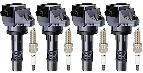 ECCPP UF672 4 ignition coils with 4 iridium Spark Plugs for Honda for Acura 2012 2013 2014 2015 Civic ILX 5C1880 GN10421 6732317