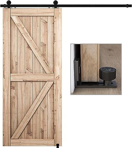 CCJH 2.13M/7FT Binario per Porta Scorrevole Kit Nero e Rustico Porta Scorrevole Kit Accessori