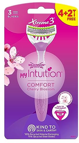 Wilkinson Sword Myintuition Xtreme 3 Comfort Cherry Blossom Disposable Razor for Women 4+2