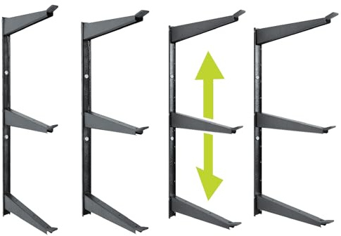 Delta Cycle - Estante de almacenamiento de madera y madera resistente (paquete de 2), soporta hasta 900 libras, fácil de instalar, solución de almacenamiento de construcción de acero para garaje,