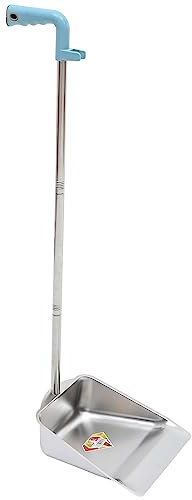 LIFKOME Barredora De Acero Inoxidable Recogedor De Polvo Vertical Del Vestíbulo Pala De Limpieza De Cocina Recogedor De Excrementos De Perro Escoba Oficina No Se Oxida Plato De Plástico