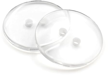 20 edle Harzknöpfe 23mm rund transparent 2-Loch Knopf Knöpfe Knöpfe aus Harz zum annähen basteln nähen Jackenknöpfe Bastelknöpfe Zweilochknöpfe Zweilochknöpfe