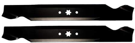 MaxPower EU-561544 Lame de Tondeuse á Gazon Adaptable sur MTD/CUB Cadet| remplace Le numéro de Fabrication 742-04244A, noire, Noir