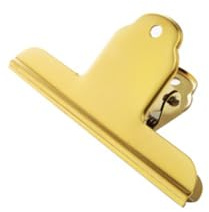 1 Stück große Verschlussclips, 100mm Edelstahl Lebensmittelclip Metallklammern Papier Klammern für Haus Küche Büro Schule (Gold)