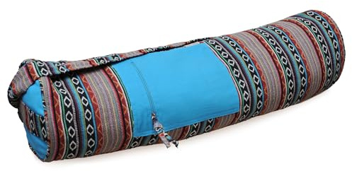 Yogatasche Yogibag® Basic - Zip - Organic Cotton - Art Collection - 75 Cm Inka/petrol