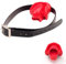 BDSMAGE Mouth Gag Bondage Sex Gag, Mouth Ball Gag Adjustable Leather Strap Open Mouth Gag Fetish BDSM Erotic Sex Toys for Couples (Red)