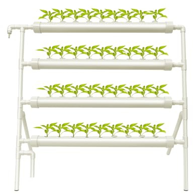 XUEMANSHOP Hydroponic Site Grow Kit, 36-Löcher Hydroponic Grow Kit Garten Hydrokultur System mit Wasserpumpe, 4 Layers Erdlose Pflanzenanbau-Systeme, für Den Anbau Von Gemüse