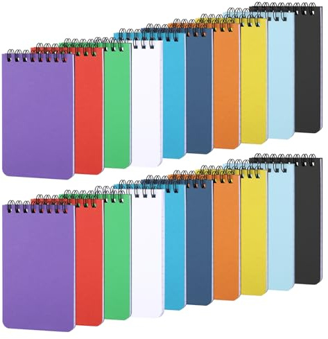 JIANTA 20 pièces bloc-notes petit A7 multicolore, petits blocs-notes