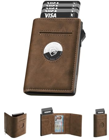 YESIIW Cartera desplegable con Bloqueo RFID para Tarjetas de crédito