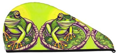 Frosch im Teich. Duschhaube: gute Wasseraufnahmeleistung und ist geeignet für Feen mit allen Arten von Haartypen