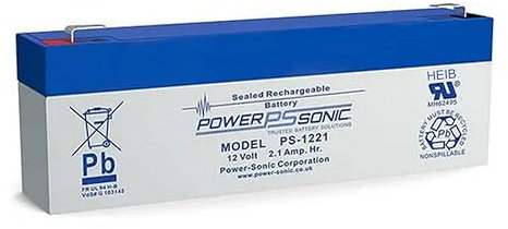 Powerson PS-1221 - Batteria al piombo, 12 V, 2,1 Ah, senza manutenzione, a prova di perdite, 178 x 35 x 60 mm