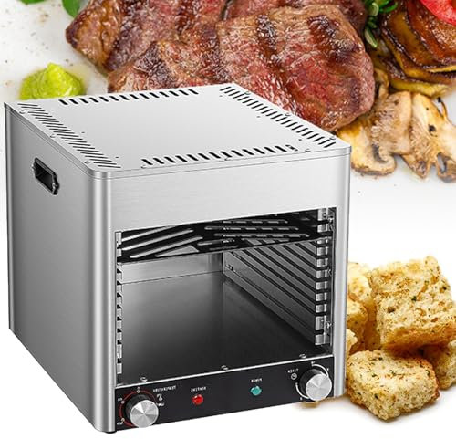 Horno Comercial Para Interiores De 110 V/220 V, 1700 W 3400 W, Asador EléCtrico De Temperatura Constante De 800 °C, Temperatura De Tiempo Ajustable Para Bistec, Pollo, Pizza Y Verduras,NPJ-004-220V