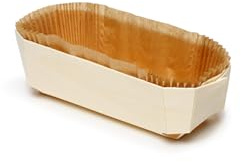 FaisTonGateau - Lot de 10 pani-moule panibois Baronnet de cuisson en bois - Moule de cuisson bois avec sa caissette plissée papier