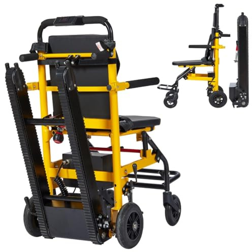 Elektrischer Raupen Treppensteiger Raupenrollstuhl zum Treppensteigen, Treppenlifte für ältere Menschen, Klapprollstühle für Erwachsene, Tragbarer Treppenlift, zum Treppensteigen, für ältere