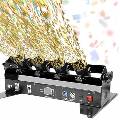Máquina lanzadora de confeti, cañón de doble control con ángulo ajustable de 180° para efectos de iluminación de escenario y diversión de fiesta